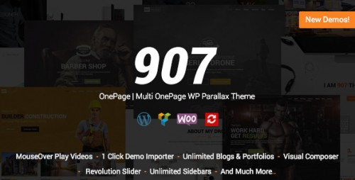 Nulled 907 v4.0.11 - Responsive WP One Page product image