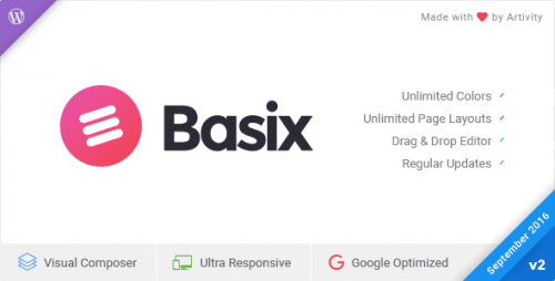 Nulled Basix v2.0.13 - Responsive WordPress Theme image
