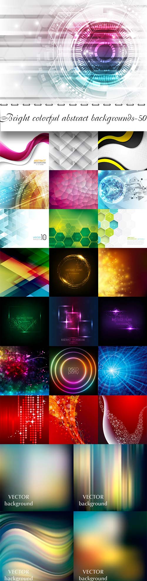 Bright colorful abstract backgrounds vector -51