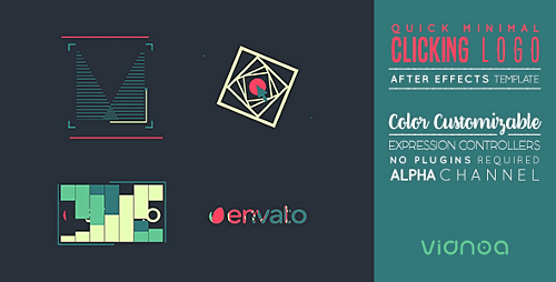 Quick Minimal Clicking Logo - Project for After Effects (Videohive)