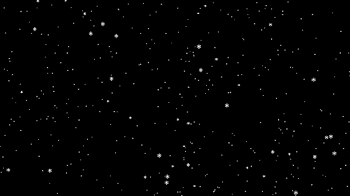Snow on black background footage
