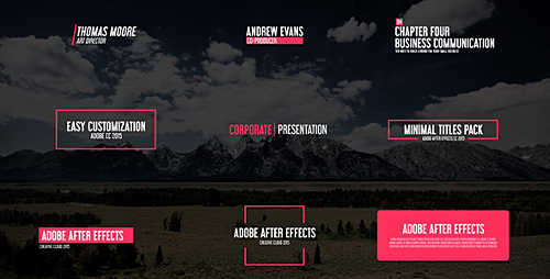 Minimal & Corporate Titles - Project for After Effects (Videohive)