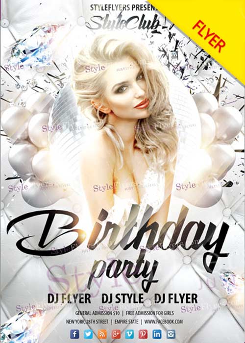 Birthday Party PSD V7 Flyer Template