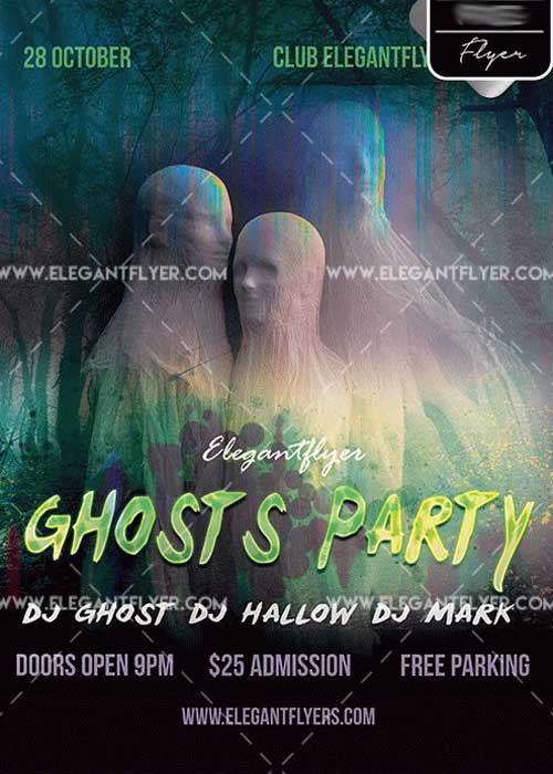 Ghosts Party V5 PSD Template + Facebook cover
