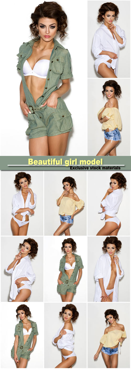 Beautiful girl model looks, girls in their underwear