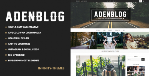 Download Nulled Aden v2.6 - Responsive WordPress Blog Theme  