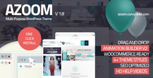 [nulled] Azoom v1.8 - Multi-Purpose Theme with Animation Builder cover
