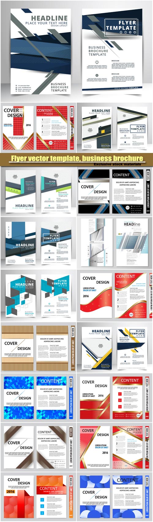 Flyer vector template, business brochure