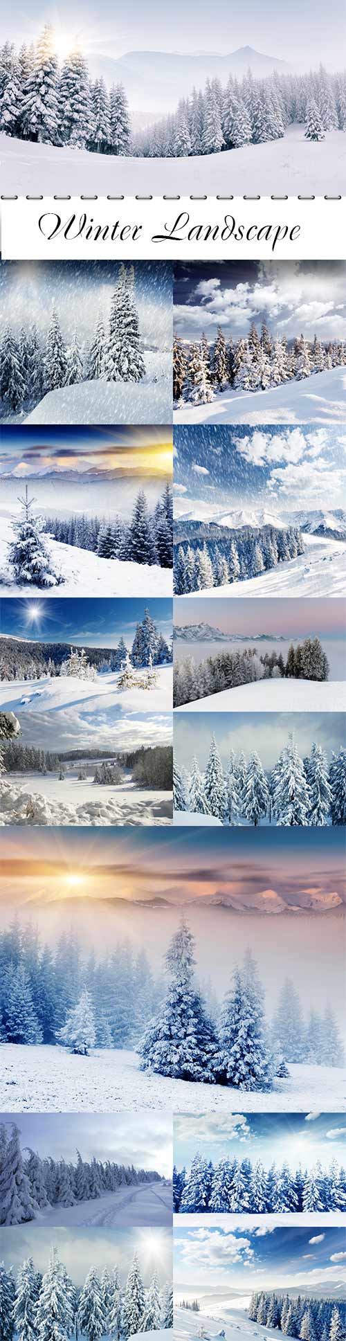 Winter Landscape raster graphics
