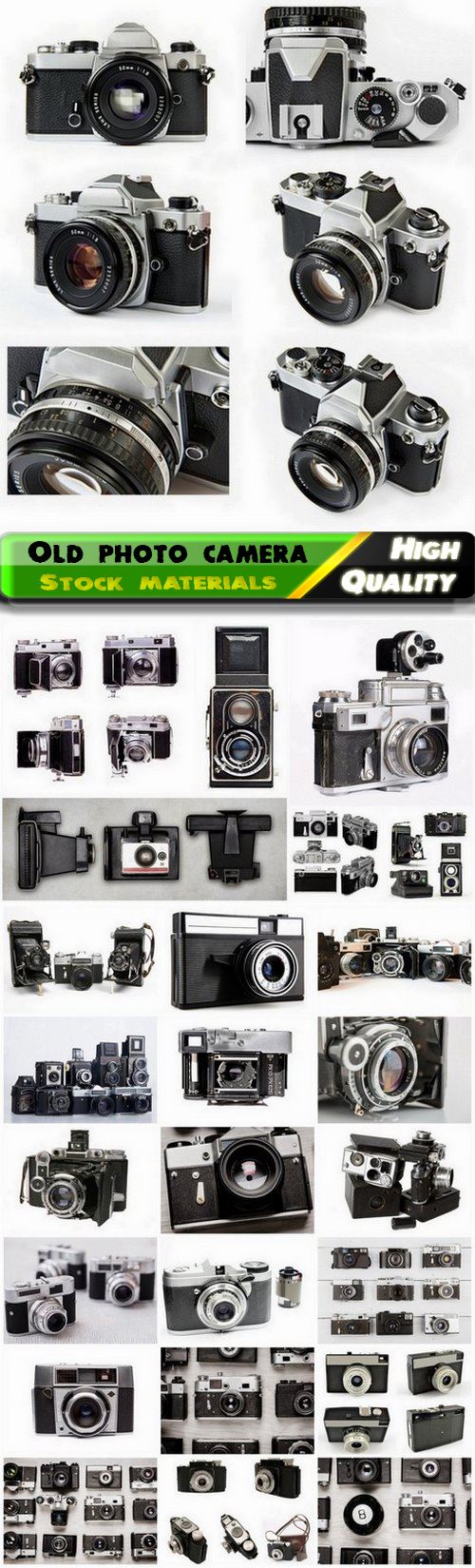 Retro old vintage photo camera - 25 HQ Jpg