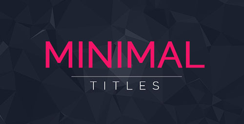 33 Minimal Titles - Project for After Effects (Videohive)
