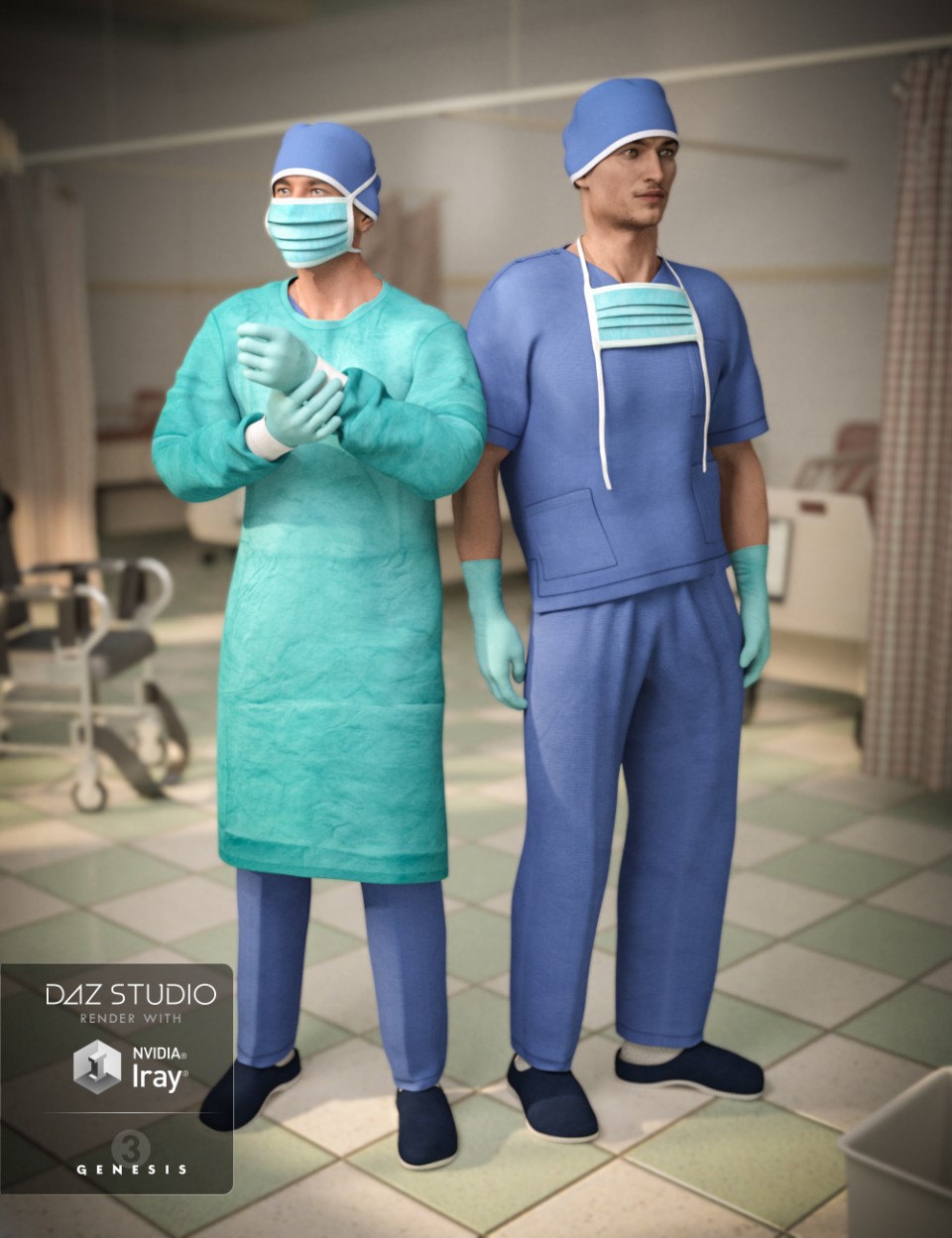 H&C Medical Scrubs Set for Genesis 3 Male(s)