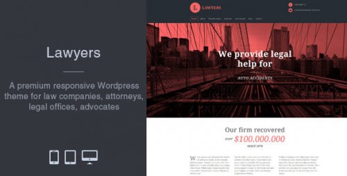 [GET] Nulled Lawyers v2.1.0 - Responsive Business WordPress Theme  