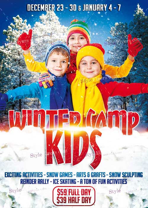 Kids Winter Camp PSD V5 Flyer Template