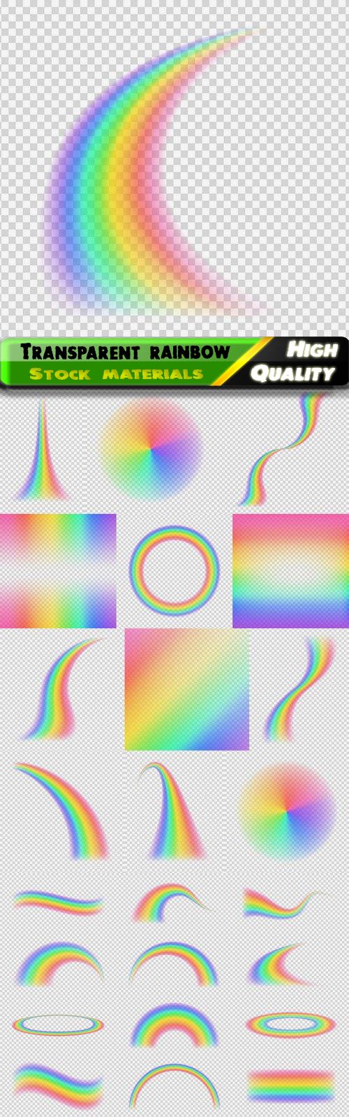 Transparent rainbow and special colored light effect - 25 Eps