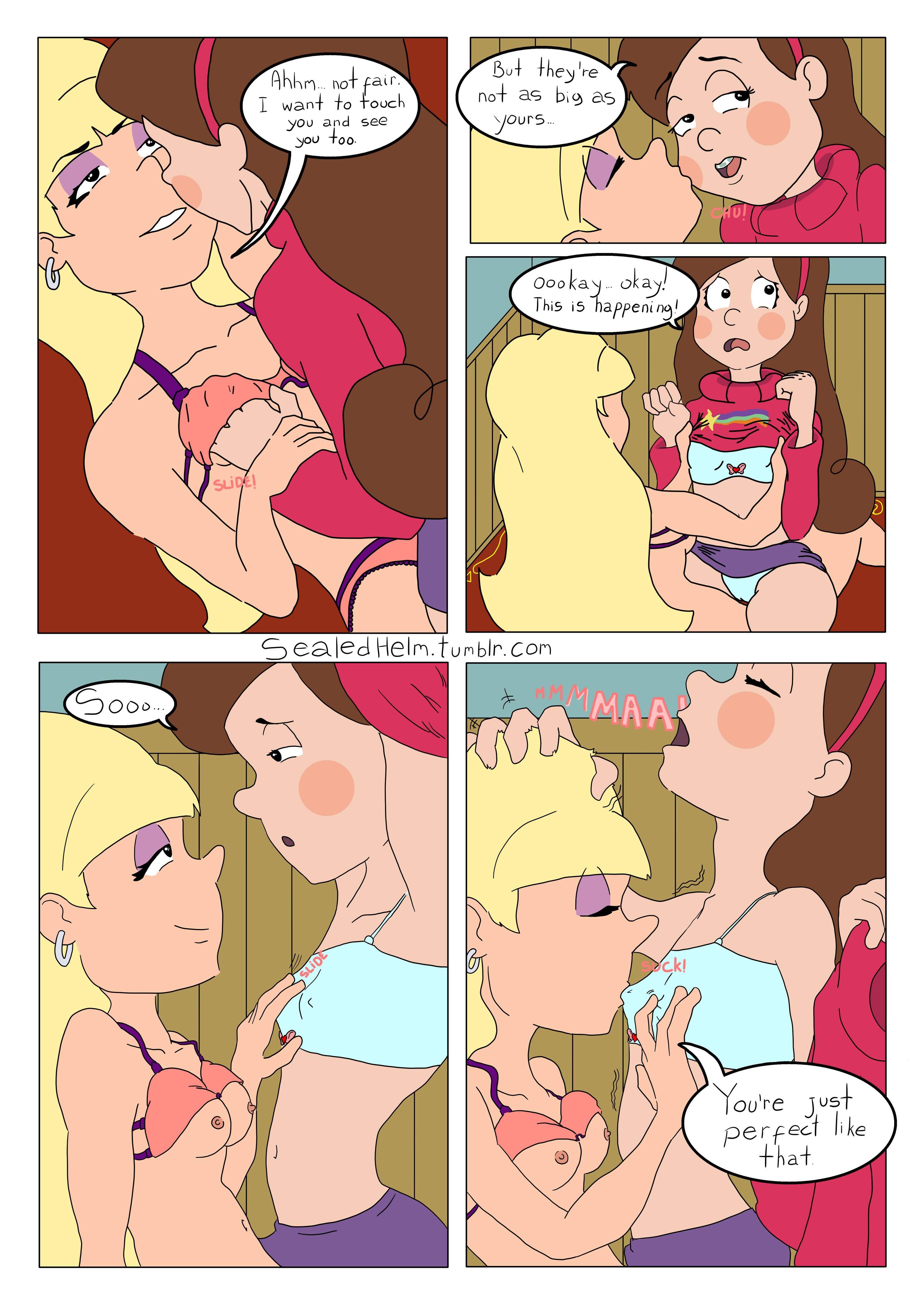 Lesbian Gravity Falls comic by SealedHelm - Mabel x Pacifica - Ongoing