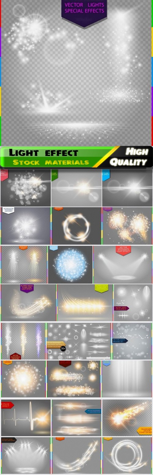 Special and glowing light effect with spark and lightning 5 - 25 Eps