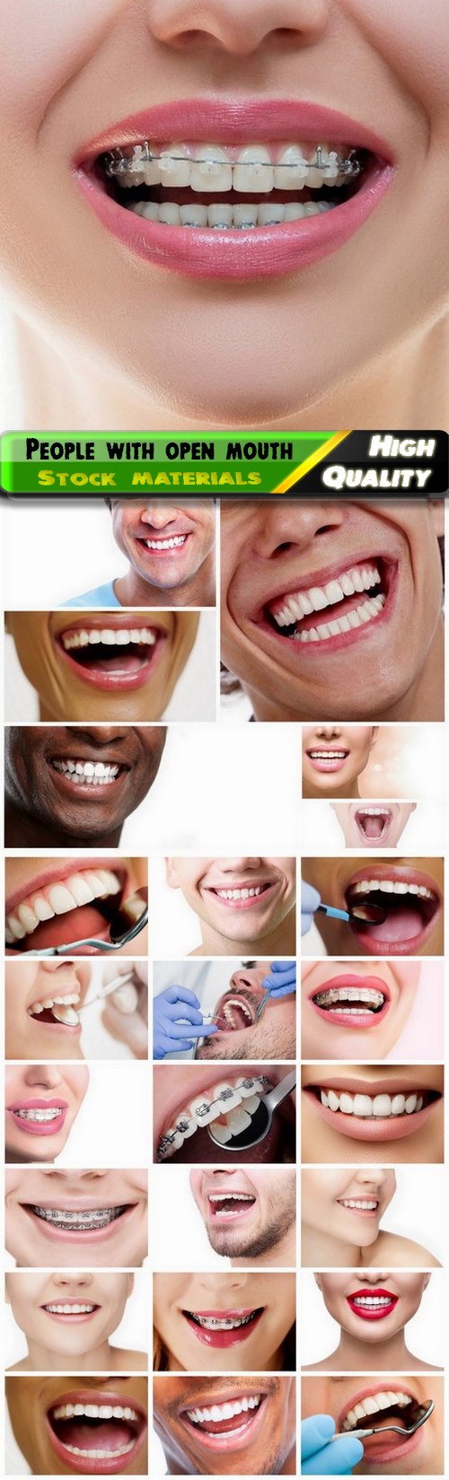 Woman and man with open mouth and healthy teeth - 25 HQ Jpg