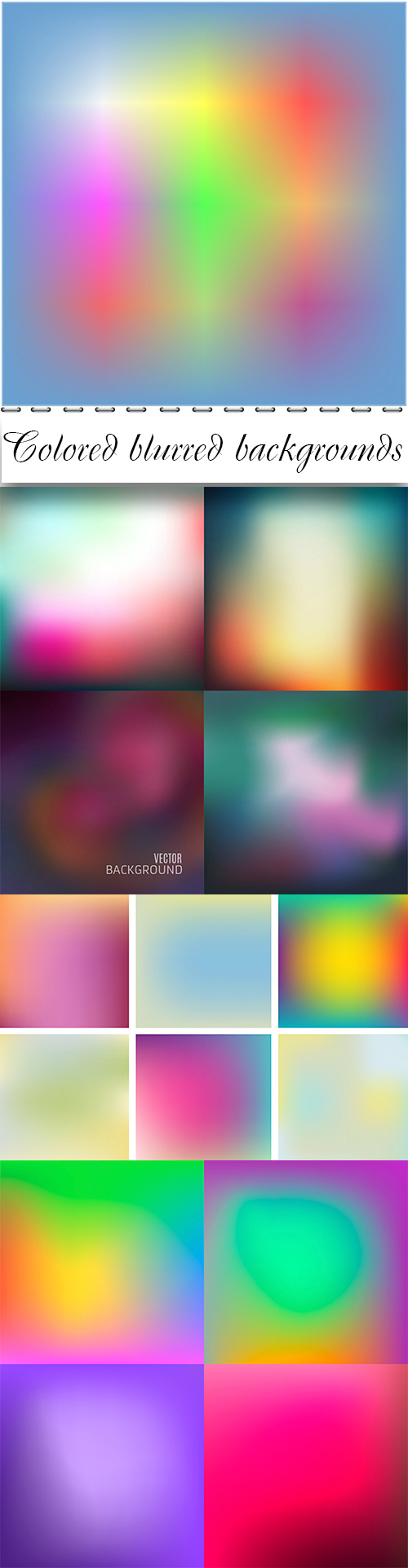 Colored blurred vector backgrounds