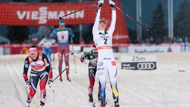 Норвежец Голдберг и шведка Нильссон выиграли спринт на КМ по лыжным гонкам, украинцы не прошли квалификацию