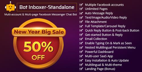 CodeCanyon - Bot Inboxer v2.2 - Standalone : Multi-account & Multi-page Facebook Messenger Chat Bot - 22285301 - NULLED