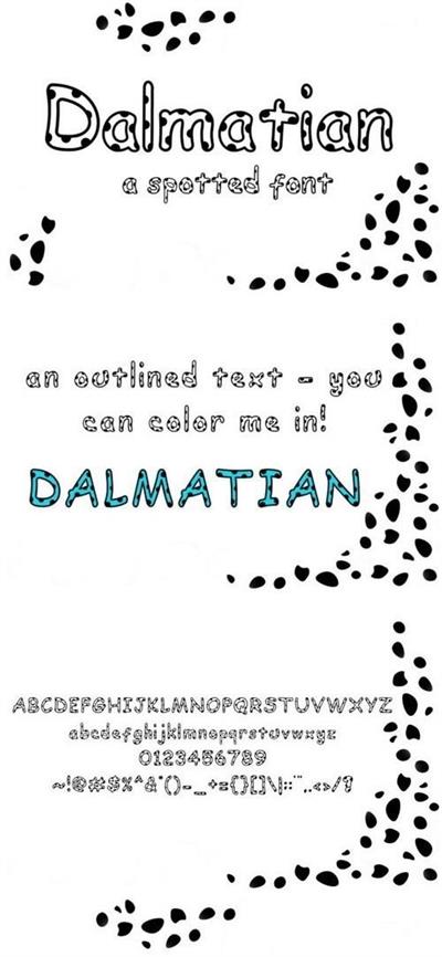 Fontbundles - Dalmatian A Spotted Font 80505