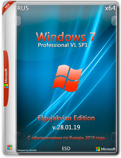 Windows 7 Pro VL SP1 x64 Elgujakviso Edition v.28.01.19 (RUS/2019)