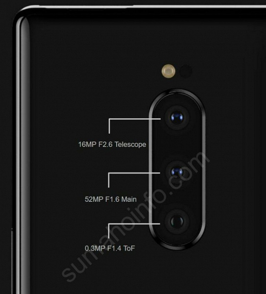 Детали о тройной камере Sony Xperia XZ4: основной датчик позволением 52 Мп, телеобъектив и модуль ToF