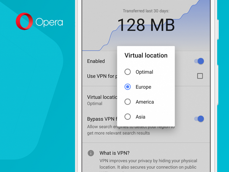 Opera вернула мобильным пользователям VPN, однако всего теперь в облике функции для основного браузера